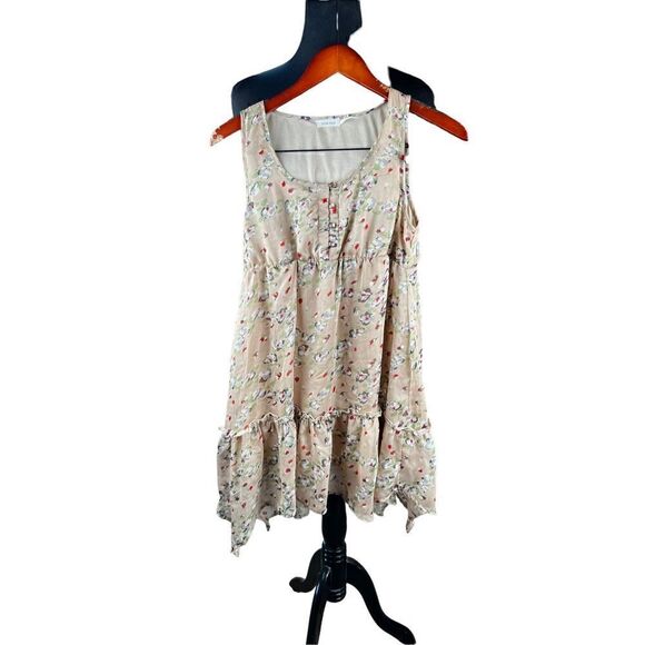 Blue Bird Dresses & Skirts - Blue bird chiffon flowy lightweight flower summer sleeveless dress size Small